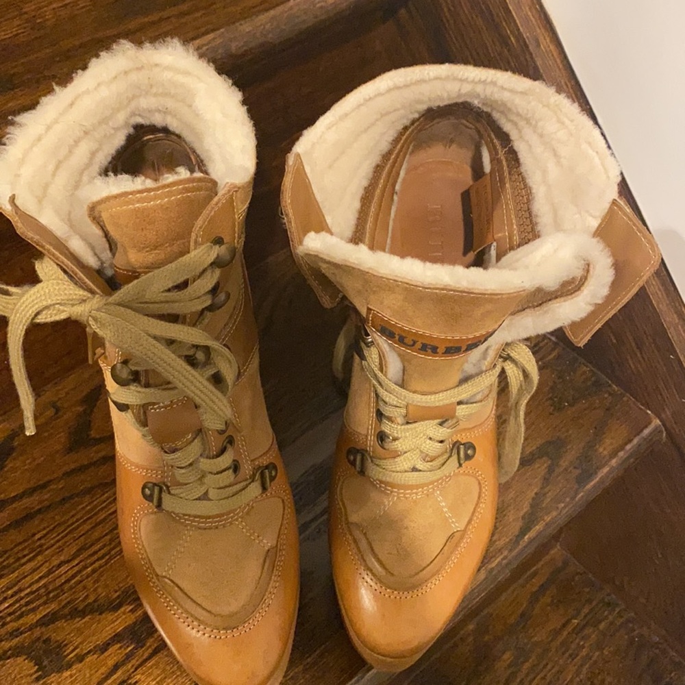 Authentic Burberry Wedge Boots - Picture 4 of 6